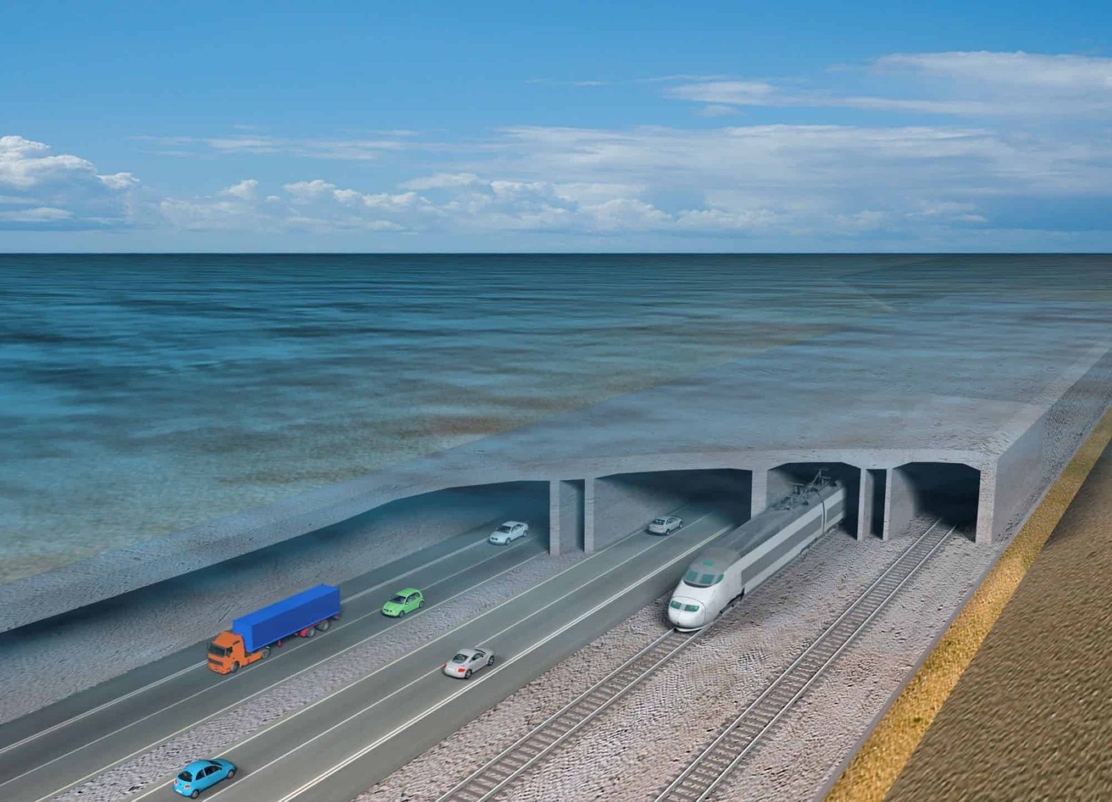 The most immersed tunnel in the world is built in Europe