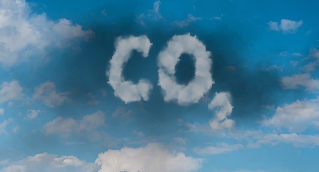 Smoke that forms CO2 writing