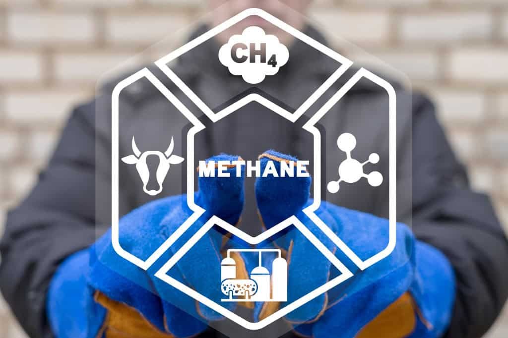 Representation of methane diagram