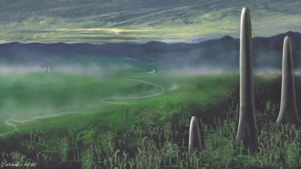 A painting of how it might seem prototaxitas, 400 million years ago