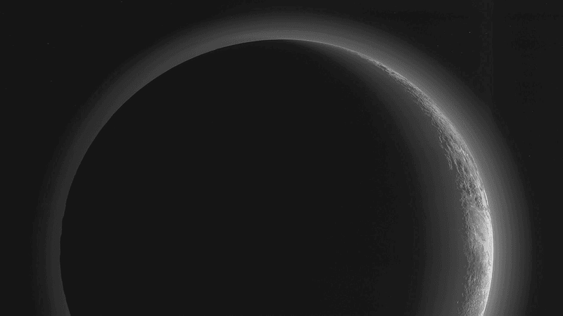 Pluto, captured by New Horizons during a focus in 2015